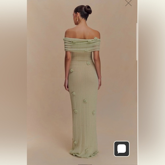 Meshki Brynn Orchid Knit Maxi Dress - Pastel Green - Picture 4 of 9